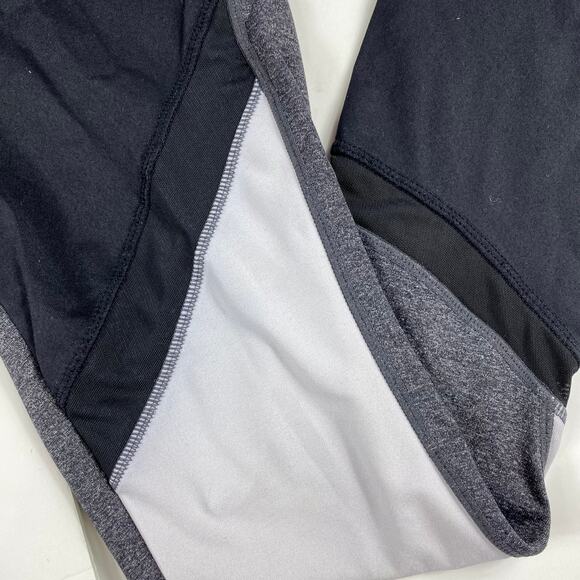 Avia Colorblock Mesh Leggings Active Full Length Black White Grey sz Small - Picture 7 of 11